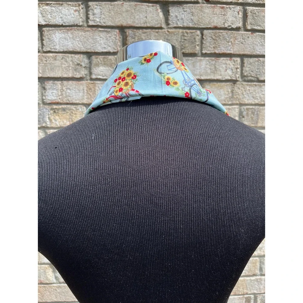Sunflower Bicycle Kitchen Scarf: Blue Gingham Kitchen Boa